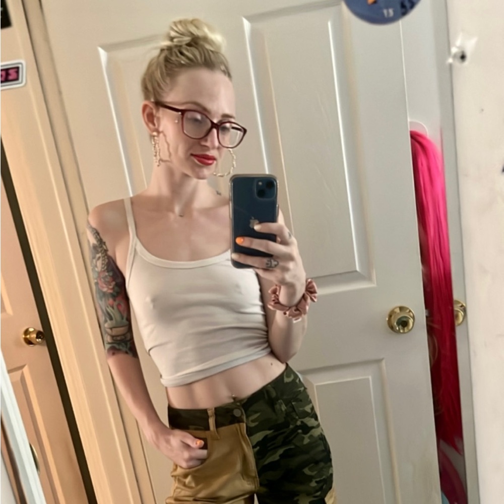 white tank top